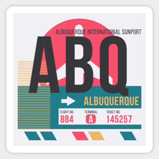 Albuquerque (ABQ) Airport // Sunset Baggage Tag Sticker